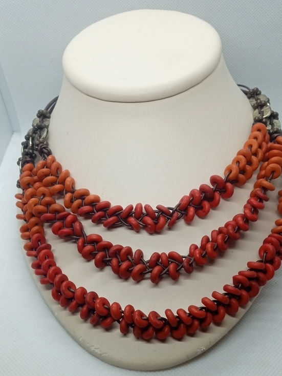 Chico's Jewelry - CHICO'S TRIPLE STRAND BEADED/CORD NECKLACE
